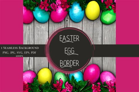 Easter Egg Border Background Graphic by Pleasant Patterns · Creative ...