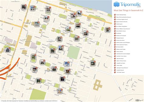 Printable Savannah Tourist Map