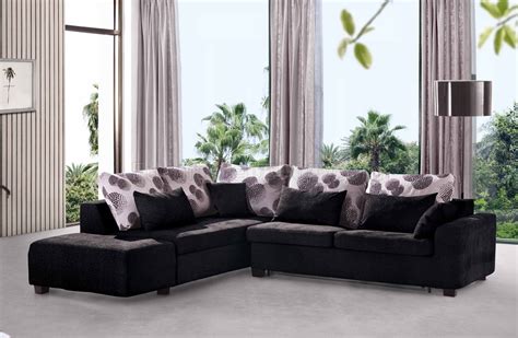 Dark Brown Fabric Modern Sectional Sofa w/Storage Chaise