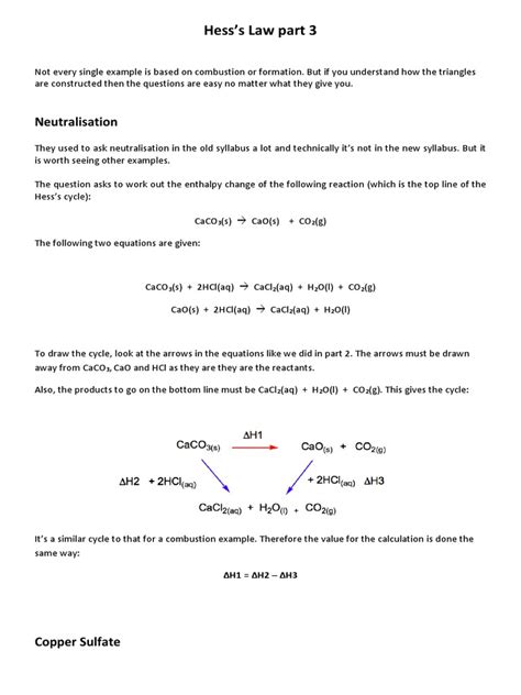 Hess’s Law part 3 (other examples) Edexcel | Triangle | Physics ...