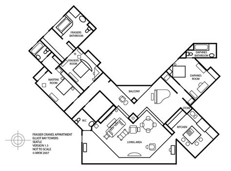 Niles Crane Apartment Floor Plan - floorplans.click