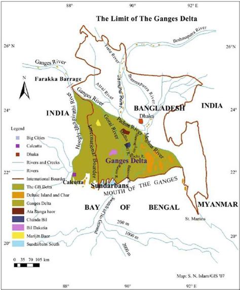 Ganges River Delta Map