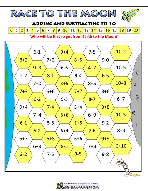 Math Games Printable 1st Grade