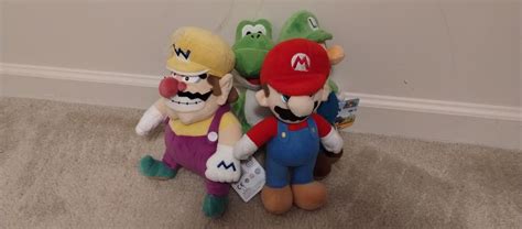 Plush Mario, Luigi, Wario, and Yoshi by JoeyHensonStudios on DeviantArt