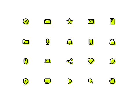 Basic Icon Set by Andrea Severgnini on Dribbble