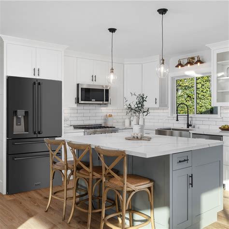 Gray Kitchen Cabinets With Stainless Steel Appliances | Wow Blog