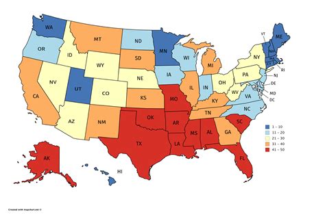 2018’s Safest States in America - WalletHub : MapPorn