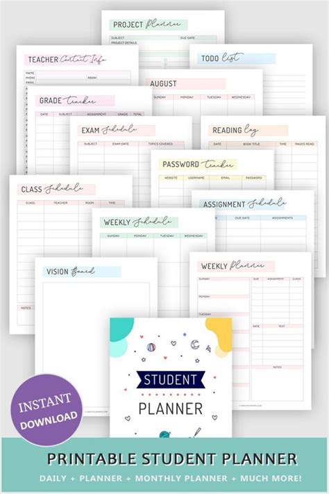 Student Planner Printable