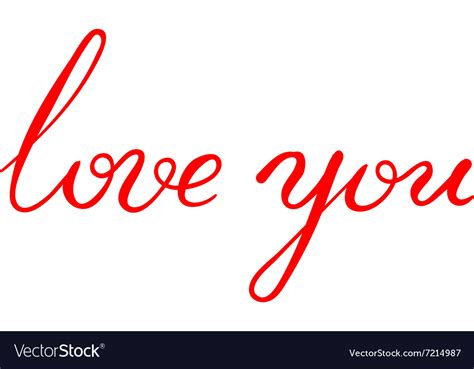 I love you - calligraphy Royalty Free Vector Image