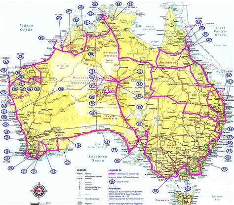 Australia Map Road