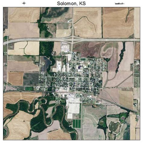 Aerial Photography Map of Solomon, KS Kansas