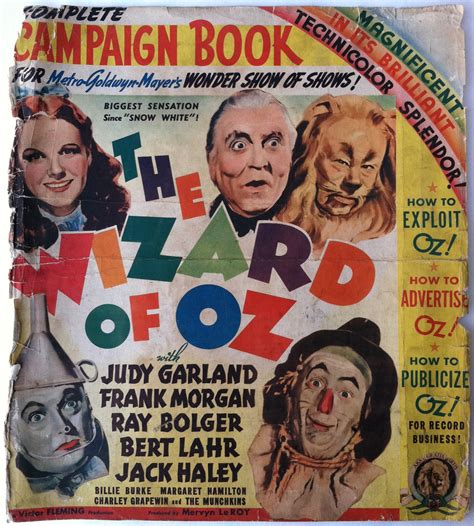 Filmic Light - Snow White Archive: 1939 Wizard of Oz Pressbook - The ...