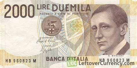 2000 Italian Lire (Guglielmo Marconi) - Exchange yours for cash