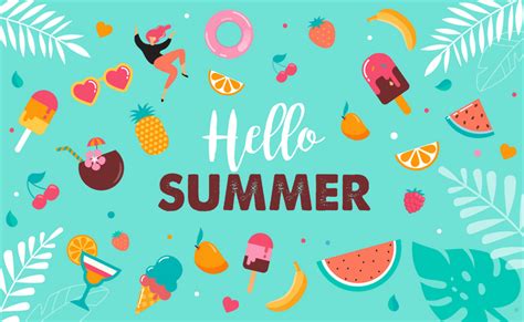 Best Premium Hello summer abstract background Illustration download in ...