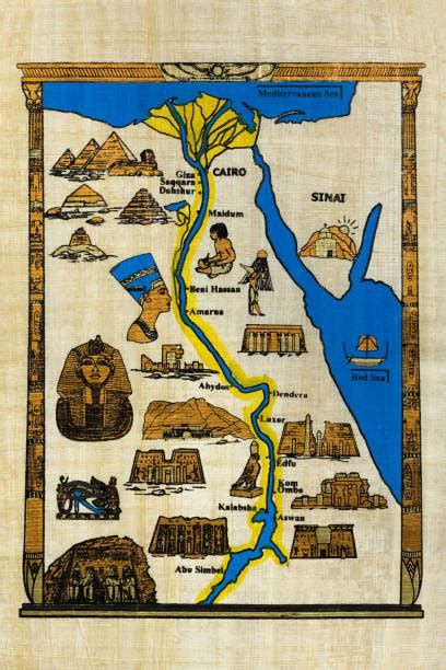 Ancient Egyptian Nile River Map