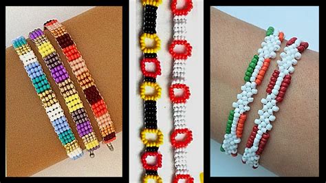 DIY BRACELETS with seed beads. BEADING TUTORIALS - YouTube