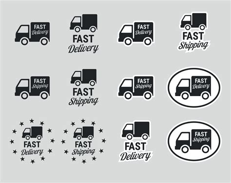 Fast delivery icons set 17771404 Vector Art at Vecteezy