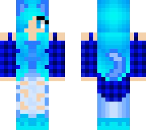 Blue cat girl | Minecraft Skin