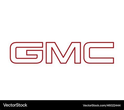 Gmc brand logo car symbol name red design usa auto