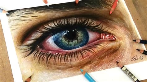 Realistic Color Pencil Drawing Eye