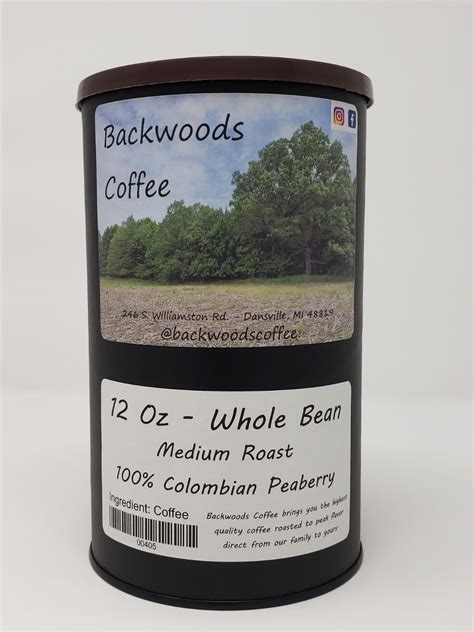 Colombia Peaberry Medium Roast - Backwoods Coffee