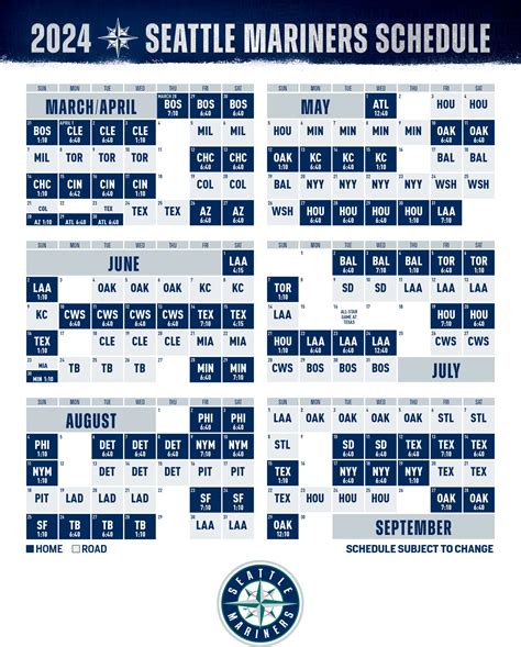 Seattle Mariners 2024 Spring Training Schedule - Shae Yasmin