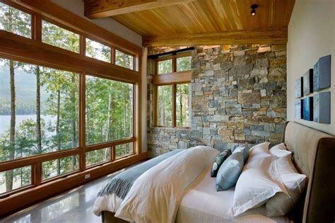 Rustic Lake House Cabin Bedroom~ Love the view! | Rustic lake houses ...