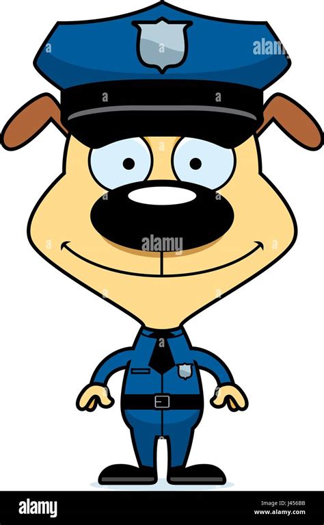 Police Officer Dog Cartoon