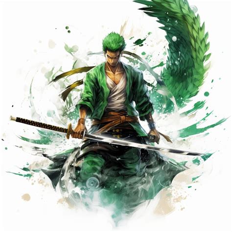 Premium AI Image | Legendary Swordsman Awakens Zoro from One Piece in ...