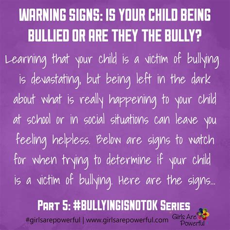 Warning Signs: Is Your Child Being Bullied or Are They the Bully ...