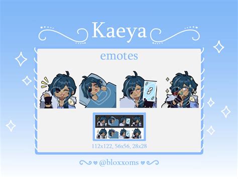 Genshin Impact Kaeya Emotes Discord/twitch Emotes Emote - Etsy