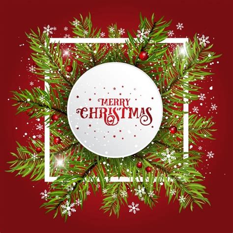 Free Vector | Christmas frame, red background