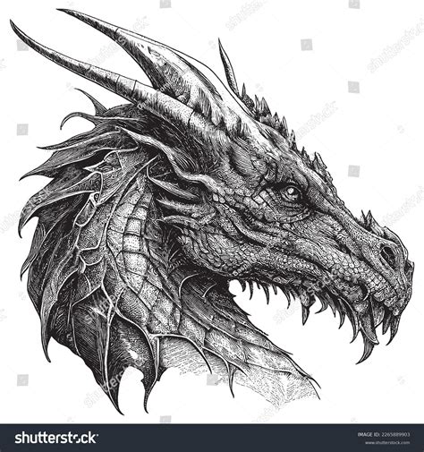 Dragon Head Sketch: Over 3,722 Royalty-Free Licensable Stock Vectors ...