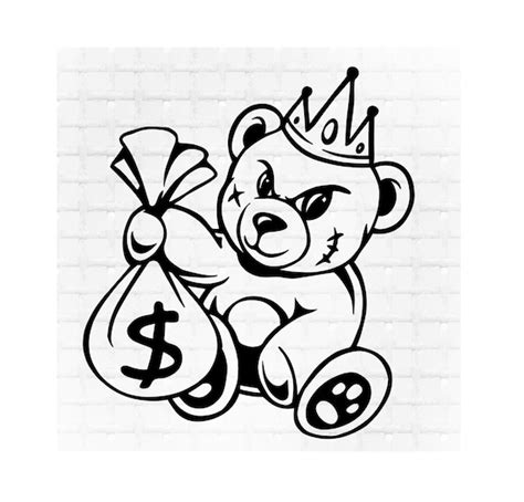 Gangster Bear SVG Teddy Bear SVG Bear SVG Gangster Svg - Etsy