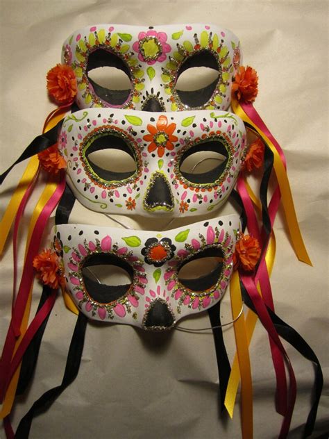 Día De Los Muertos/ Day of the Dead Half Mask - Etsy