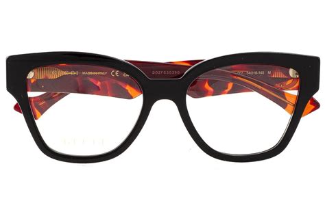 GUCCI Eyeglasses GG1424O 007 Black Red 2023