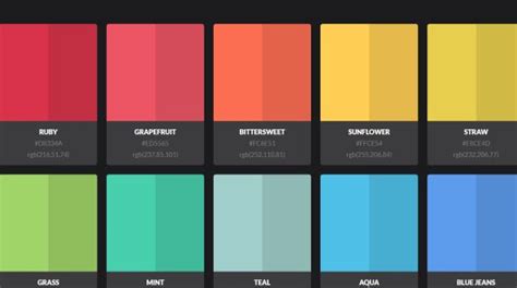 20+ Best HTML CSS Color Palette with Code Snippet - OnAirCode