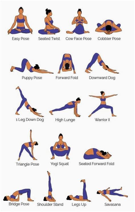 Printable Beginner Yoga Poses Chart