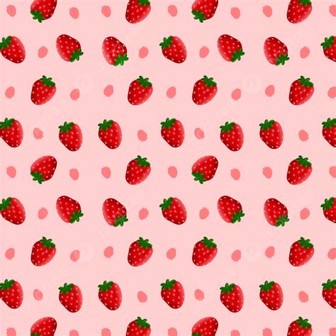 Cute Strawberry Seamless Pattern Background, Wallpaper, Animal ...