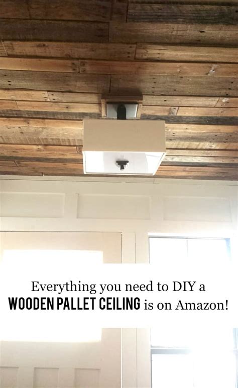 Diy Pallet Wood Ceiling | Shelly Lighting