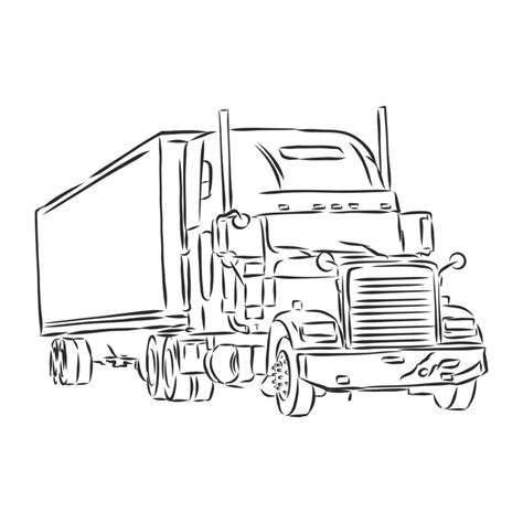 truck vector sketch 8686480 Vector Art at Vecteezy