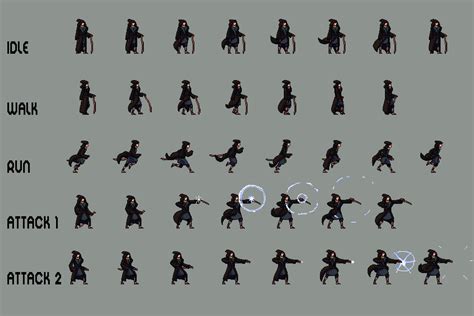 Free Wizard Sprite Sheets Pixel Art Download - CraftPix.net