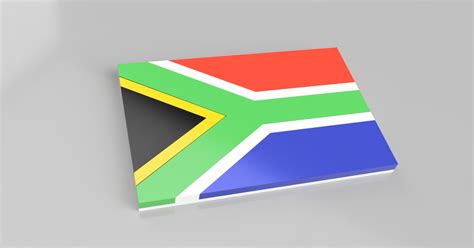 South African Flag Fridge Magnet by booskoos | Download free STL model ...