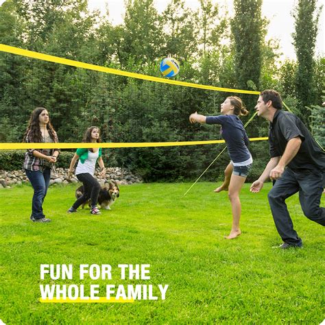 Professional Outdoor Volleyball Net Set with Adjustable Height Poles w ...