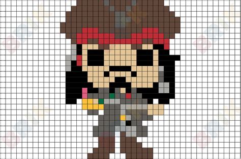 Captain Jack Sparrow Pixel Art – BRIK