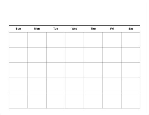 Effective Blank 7 Day Schedule Template - Get Your Calendar Printable