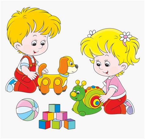 Kids Sharing Toys Png - Children Playing With Toys Clipart, Transparent ...