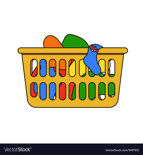 Laundry basket Royalty Free Vector Image - VectorStock