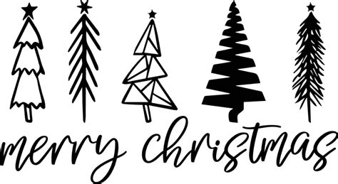 merry christmas sign and christmas trees free svg files - SVG Heart