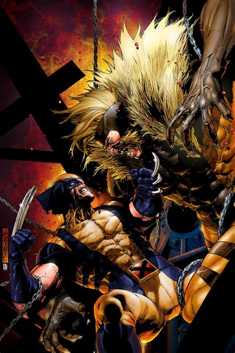 alldayidreamaboutstufftodraw: Wolverine vs Sabretooth